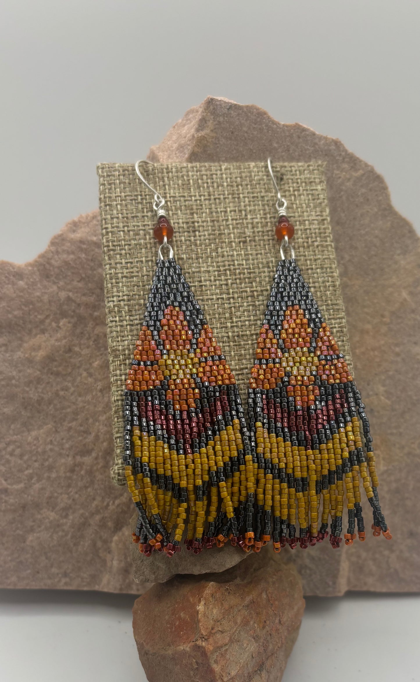 Peace Petal beaded earrings