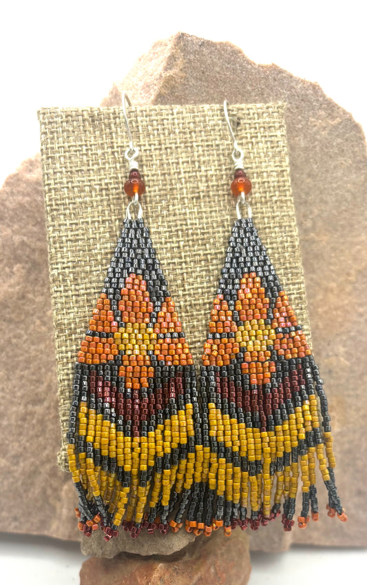 Peace Petals beaded earrings