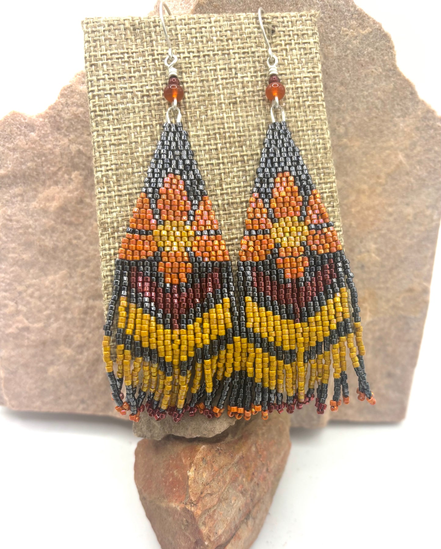 Peace Petals beaded earrings