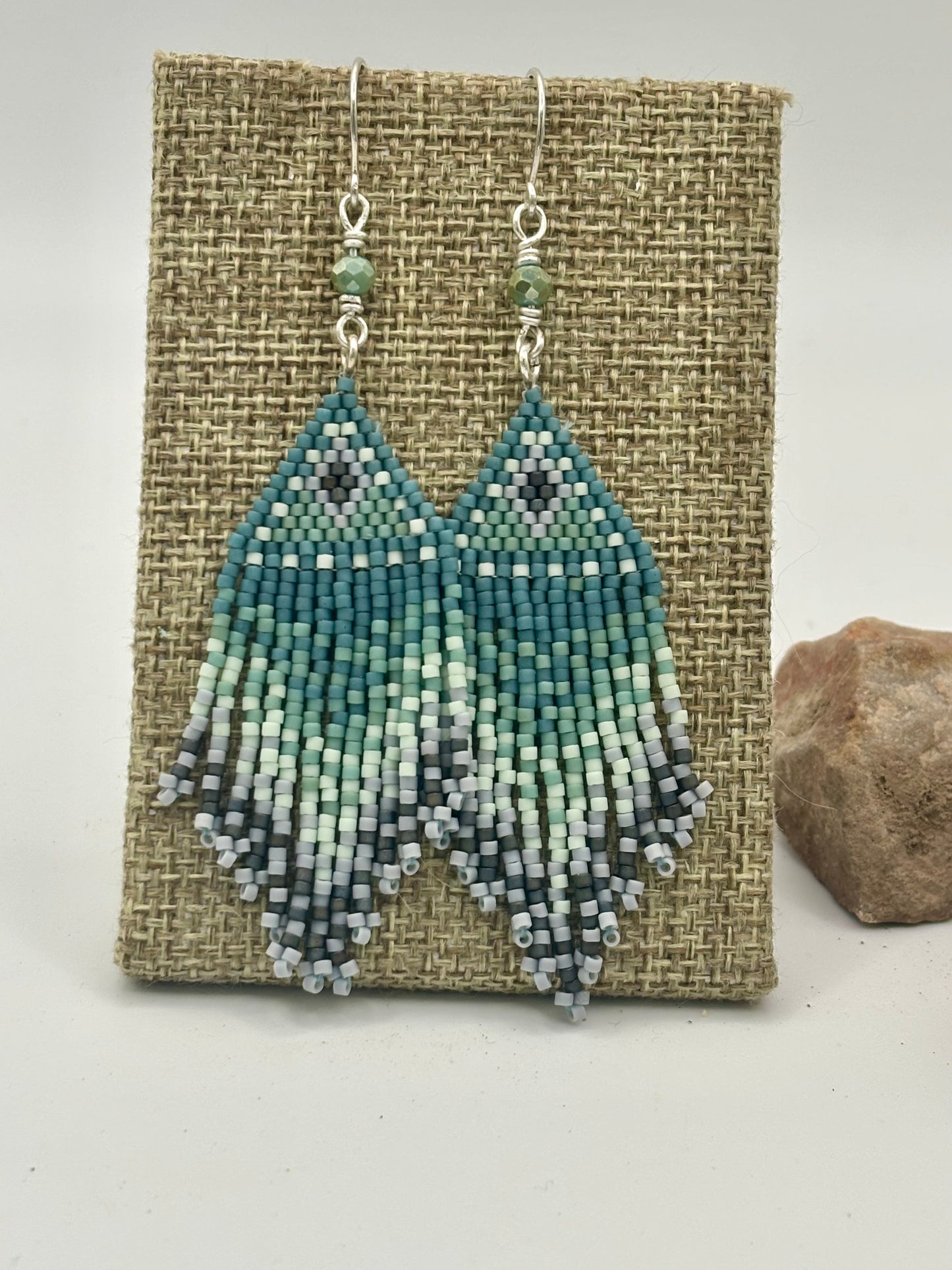 Desert Sky Beaded Fringe Earrings
