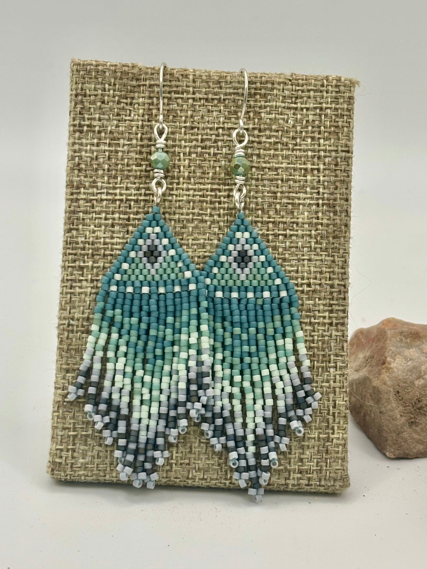 Desert Sky Beaded Fringe Earrings
