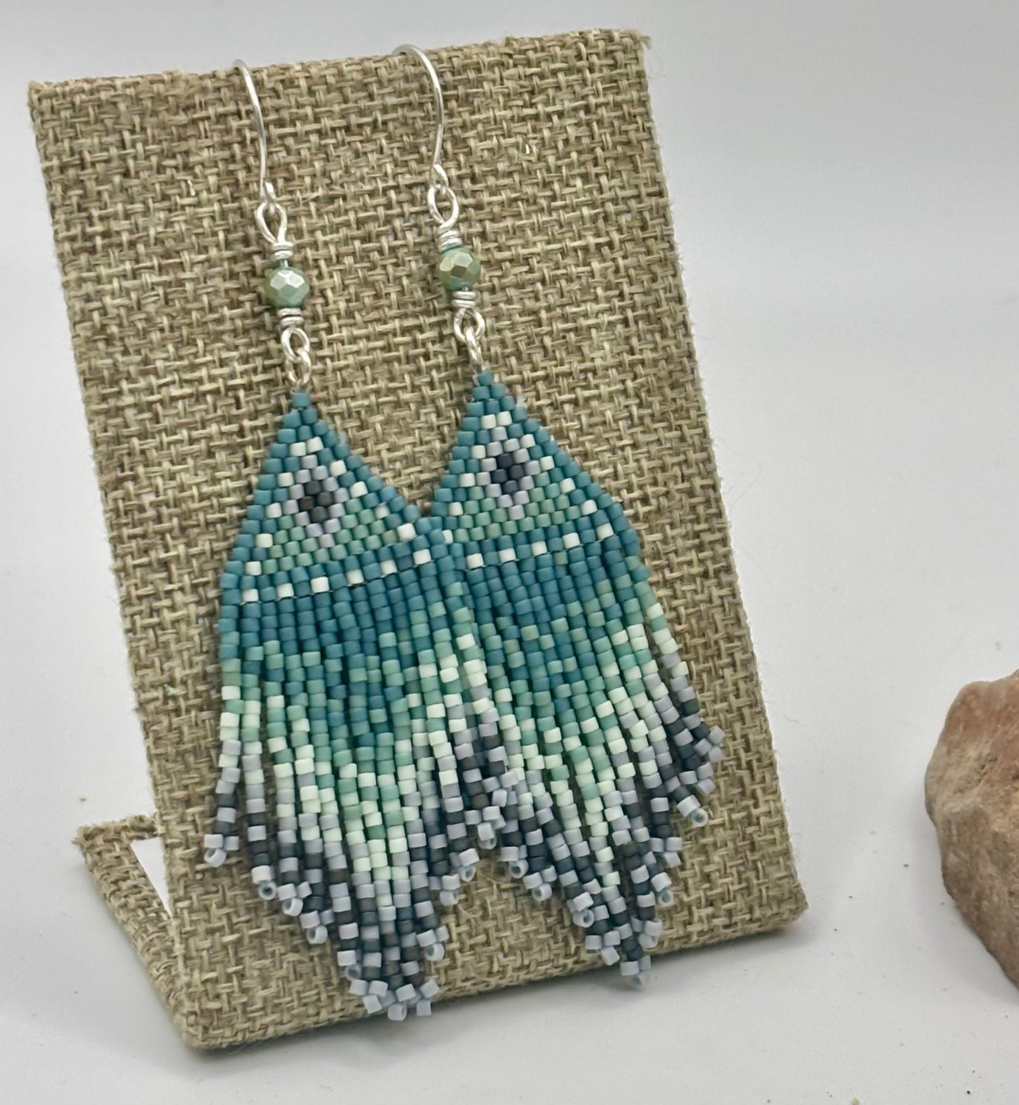 Desert Sky Beaded Fringe Earrings