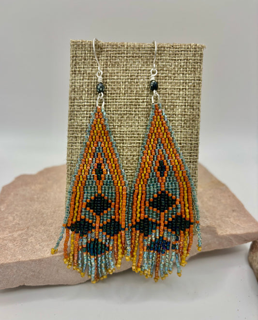 Blackthorn Blossom Beaded Earrings