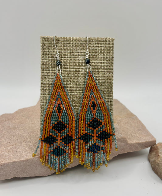 Blackthorn Blossom Beaded Earrings