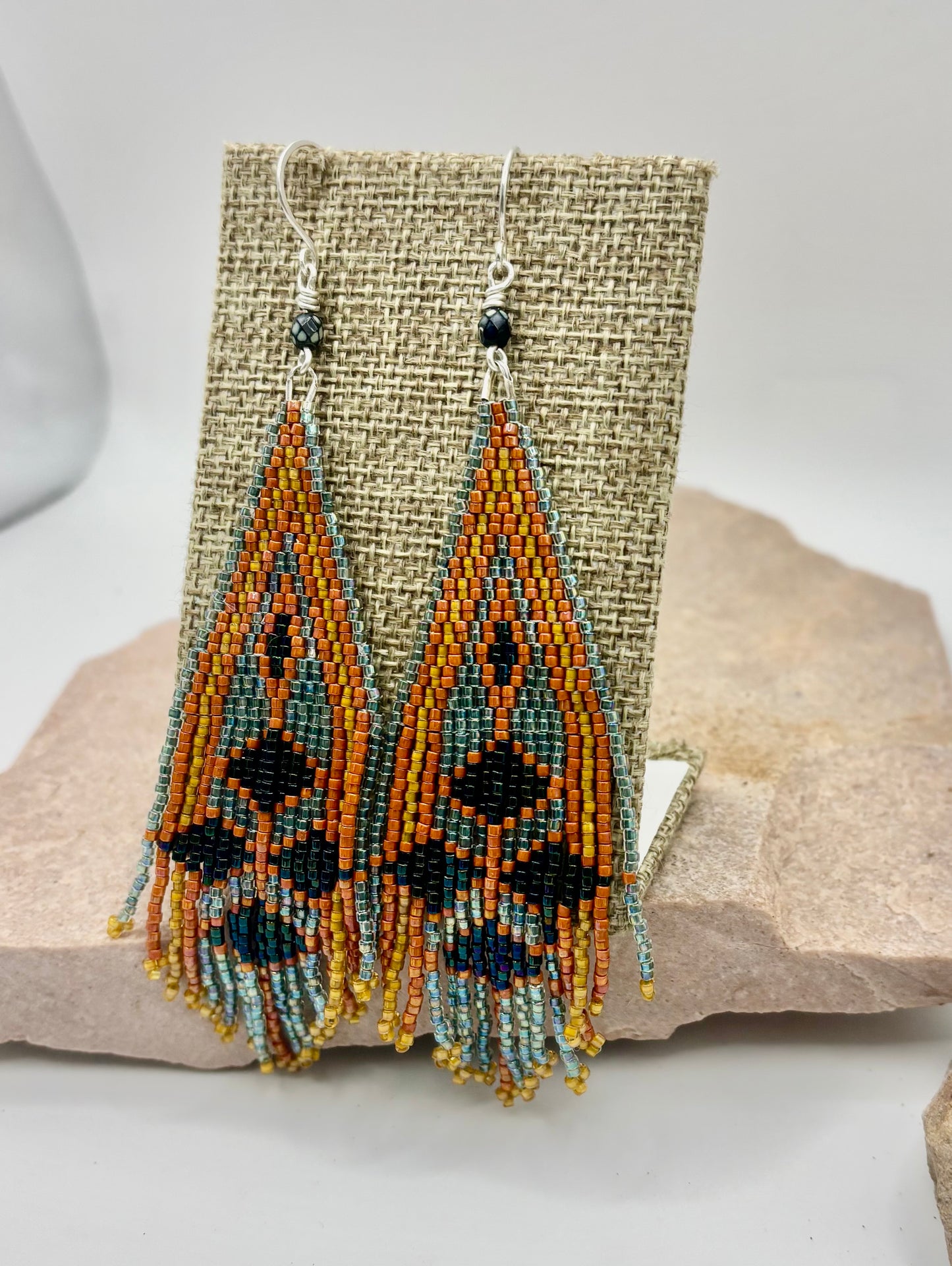 Blackthorn Blossom Beaded Earrings