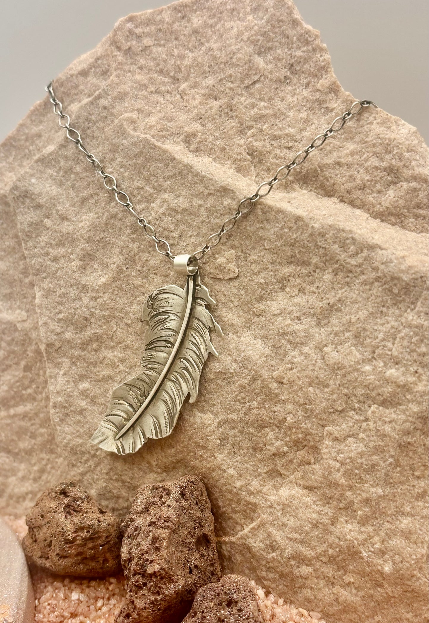 Desert Plume Feather Necklace